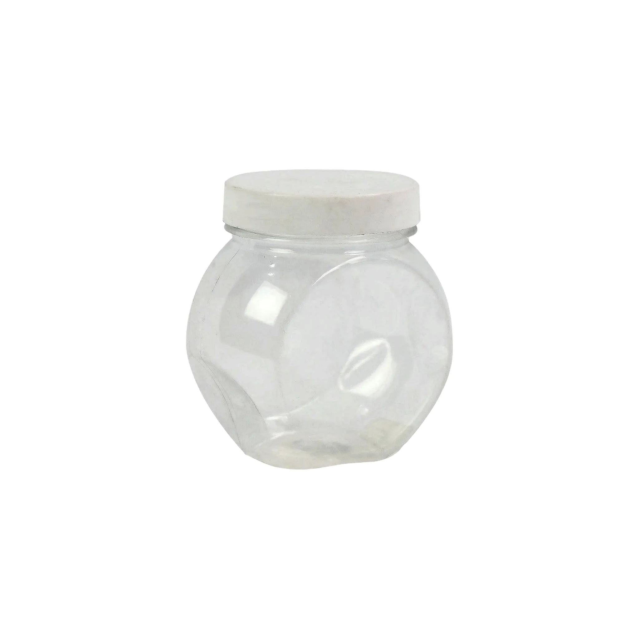 50ml PET Plastic Slanted Jar Round with Clear Lid