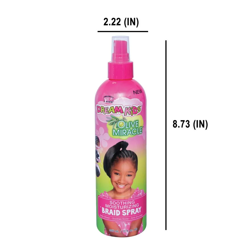 African Pride Dream Kids Olive Miracle Soothing Moisturizing Braid Spray 355ml
