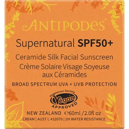 Antipodes Supernatural SPF50  Ceramide Silk Sunscreen 60ml