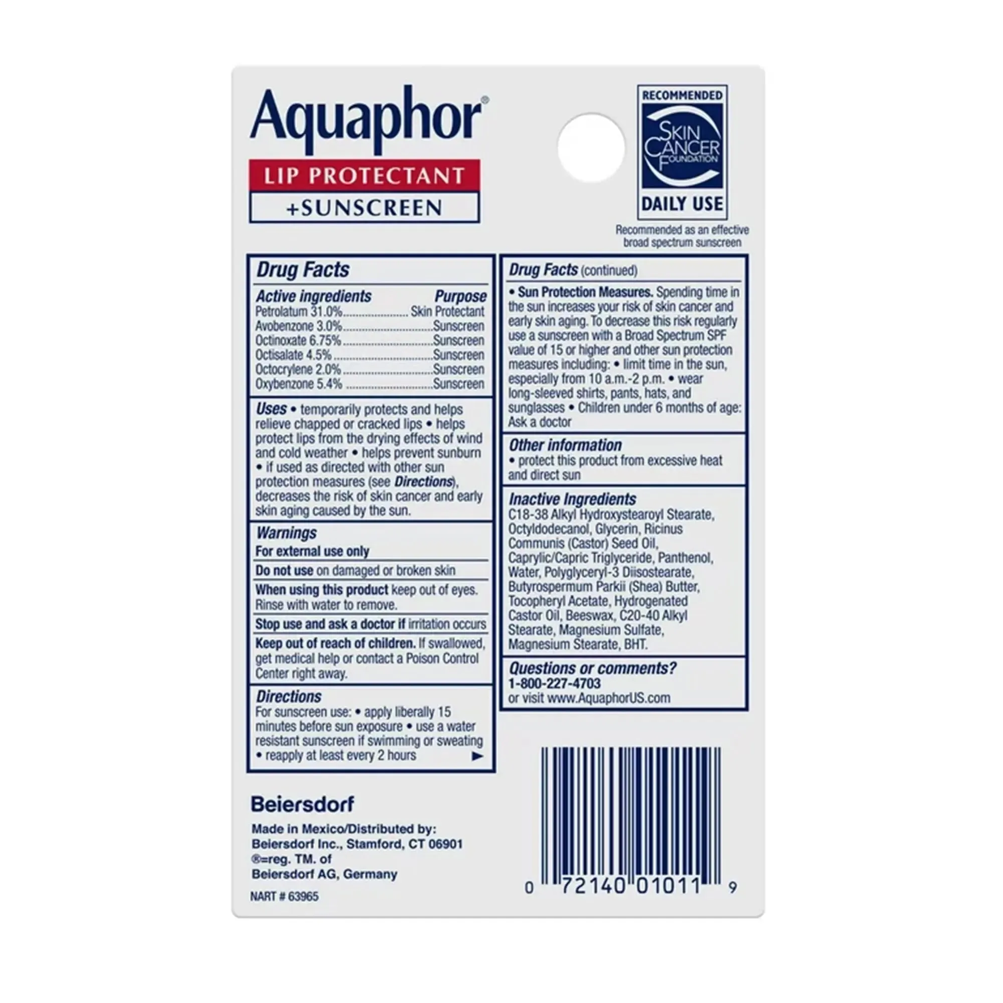 Aquaphor® Lip Protectant   SPF 30