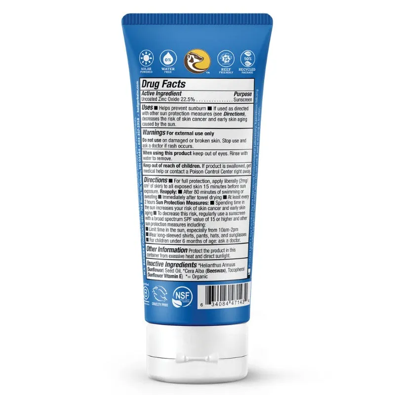 Badger Sport Mineral Sunscreen Cream Tube - SPF 40