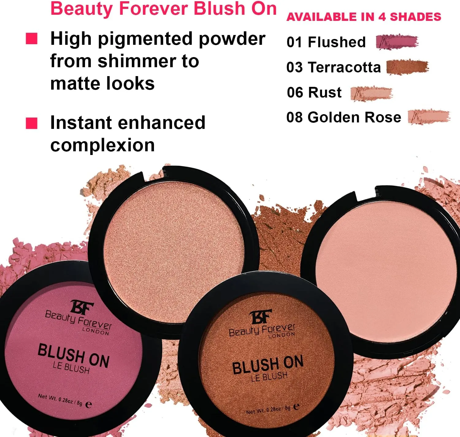 Beauty Forever BF Blush On 01 Flushed