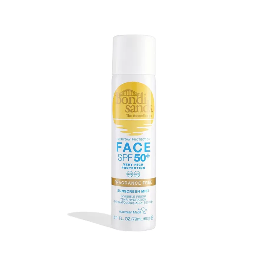 Bondi Sands Fragrance Free Sunscreen Face Mist SPF 50  60g