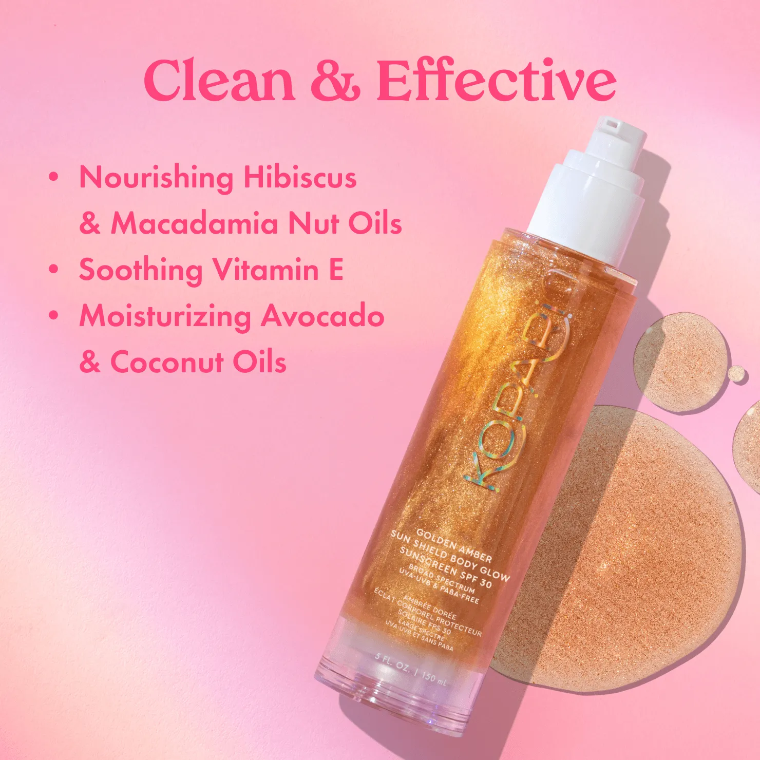Golden Amber Sun Shield Body Glow Sunscreen SPF 30