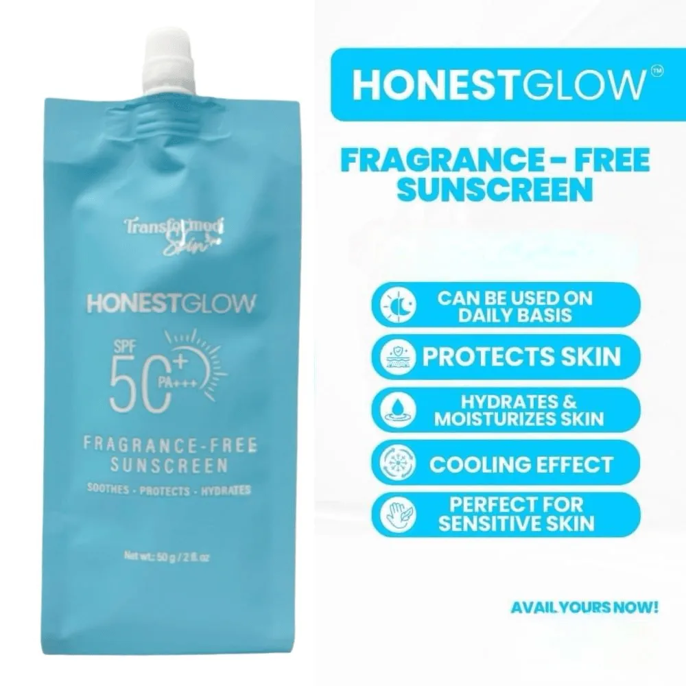 Honest Glow SPF50  PA    Fragrance Free Sunscreen  - 50g
