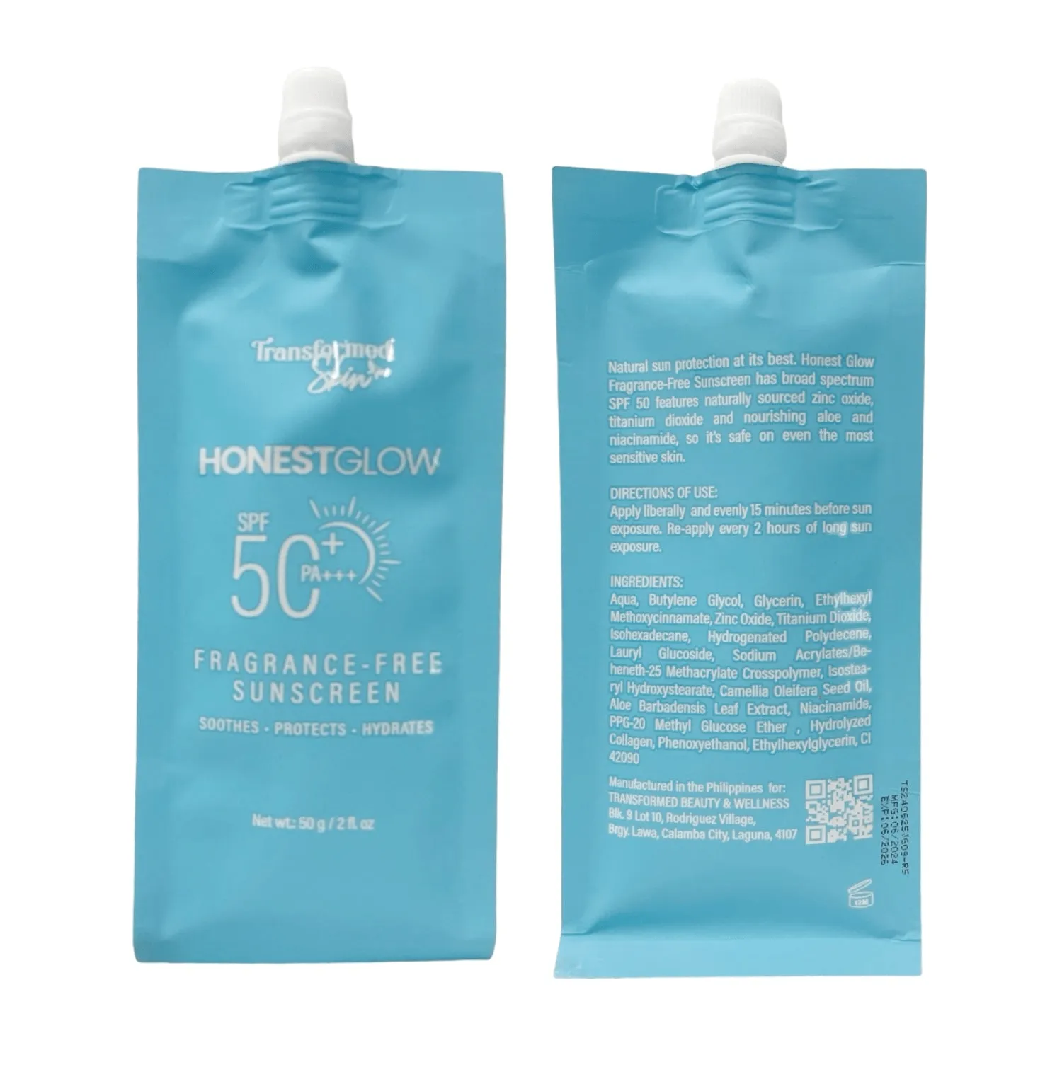 Honest Glow SPF50  PA    Fragrance Free Sunscreen  - 50g