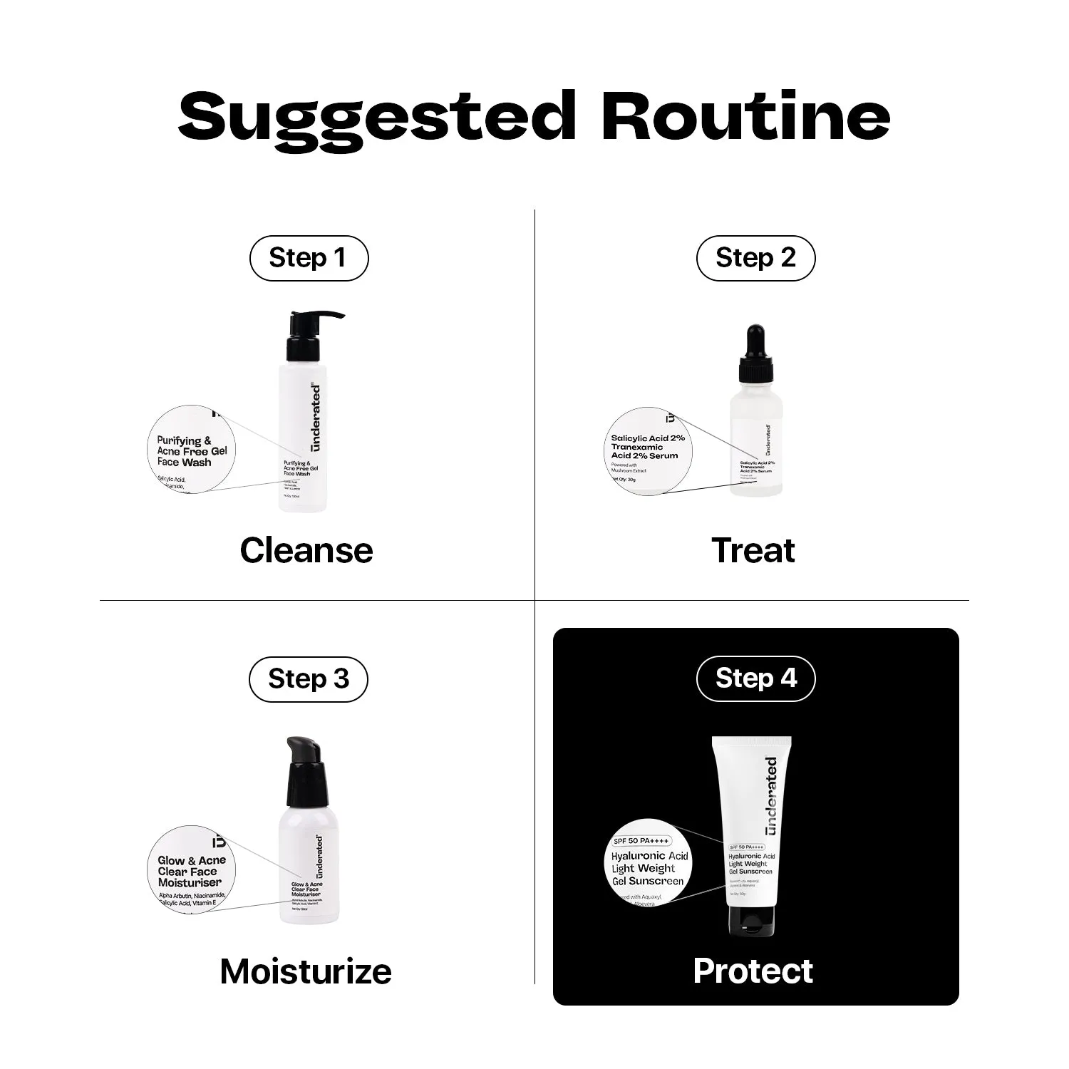 Hyaluronic Acid Lightweight Gel Sunscreen SPF 50 PA     - 50g | Non-Greasy & Hydrating