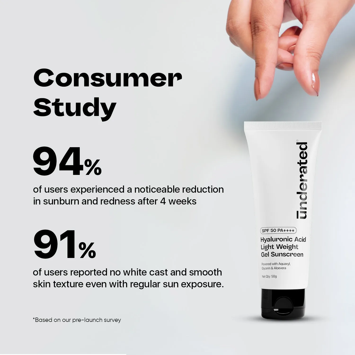 Hyaluronic Acid Lightweight Gel Sunscreen SPF 50 PA     - 50g | Non-Greasy & Hydrating