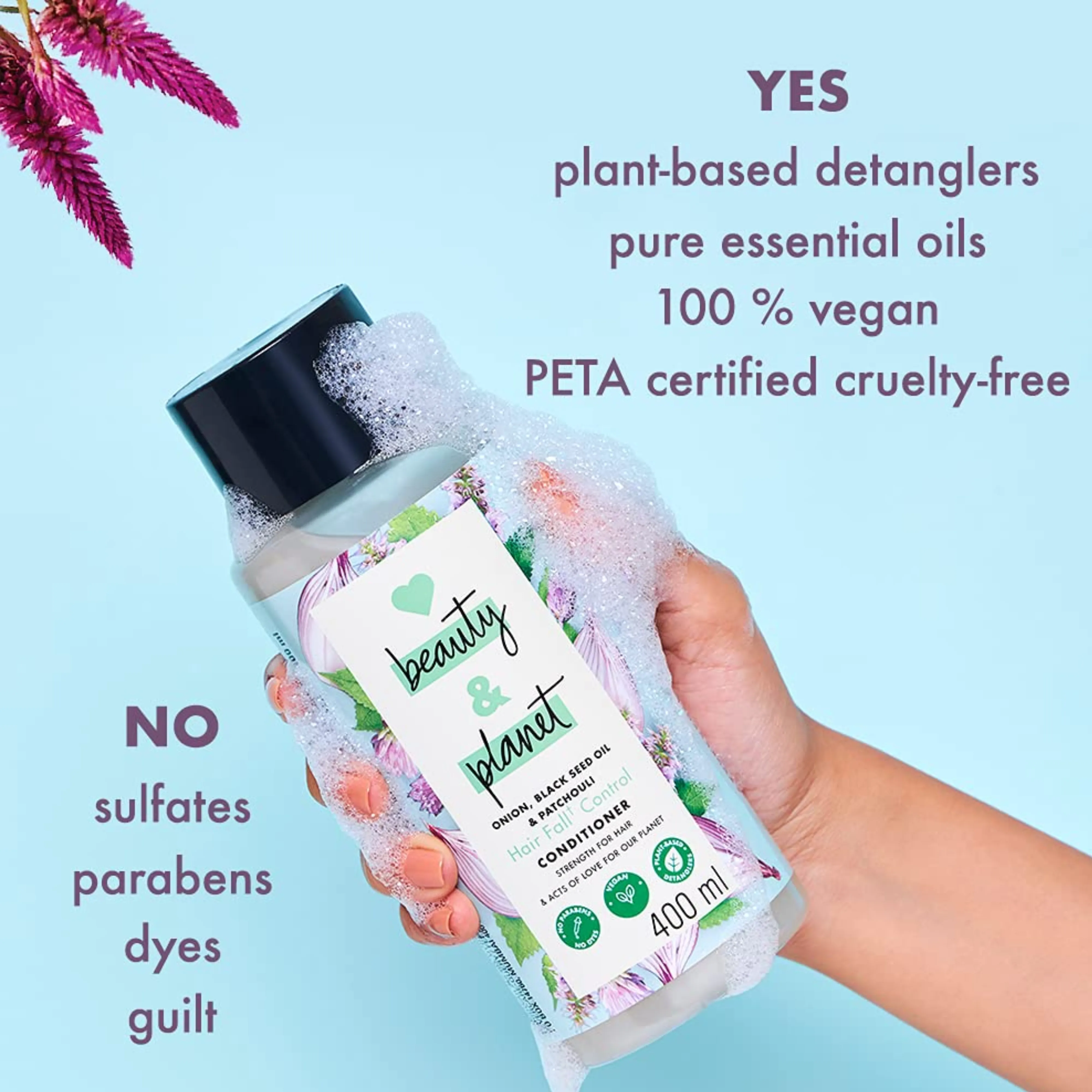 LOVE BEAUTY AND PLANET-ONION, BLACK SEED & PATCHOULI HAIRFALL CONTROL SULFATE FREE CONDITIONER - 200ML