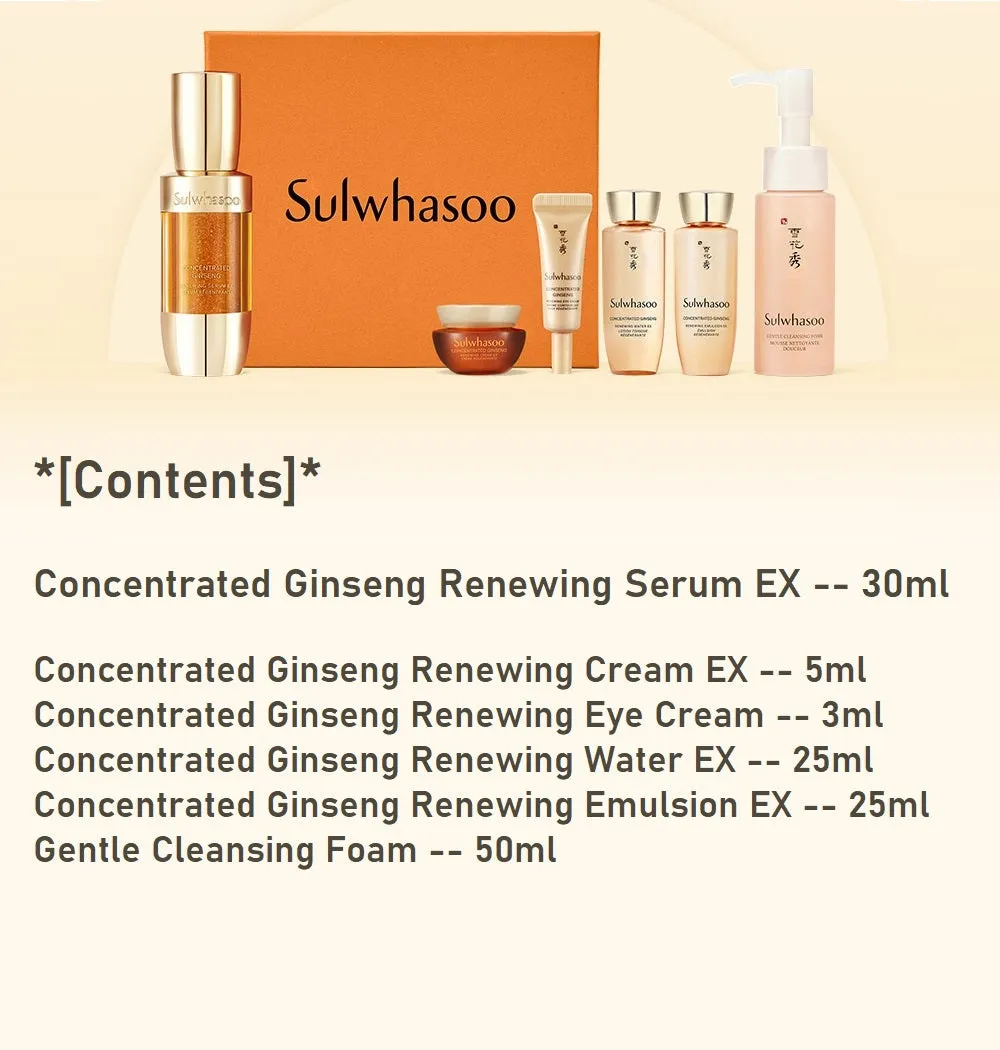 Made in Korea 100% GENUINE Sulwhasoo Concentrated Ginseng Renewing Serum EX(30ml) Set