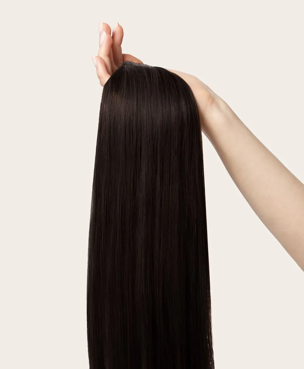 Natural Black, 20" Volumiser Quad Clip-In Weft, 1B | 45g