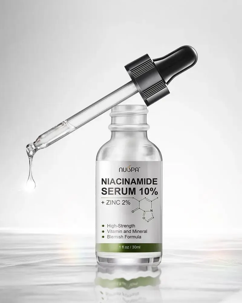Nuspa Niacinamide Serum 10%  for Circles Age Spots Pore Cleanser Acne Scars Sun Damage Corrector Plump Skin Organic Anti Aging Serum