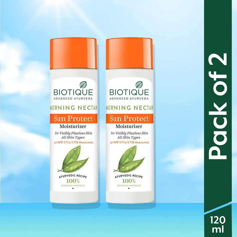 Pack of 2 MORNING NECTAR Sun Protect Moisturizer (30  SPF) 120ml
