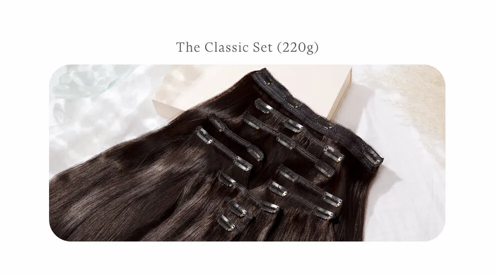 Platinum Blonde, 20" Classic Clip-In Hair Extensions, #300P | 220g