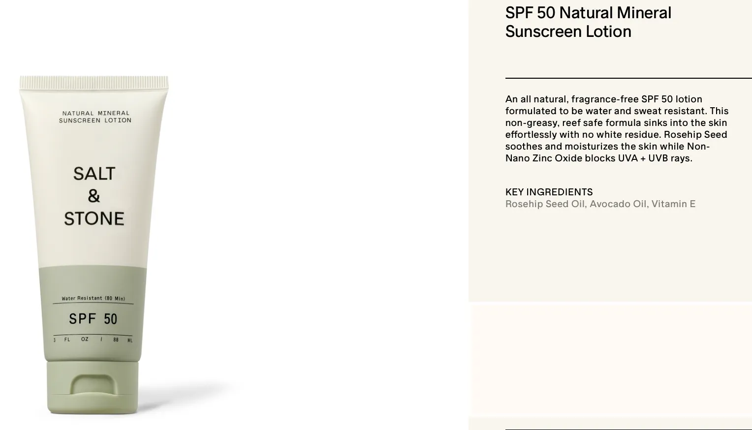 Salt & Stone Natural Spf Lotion