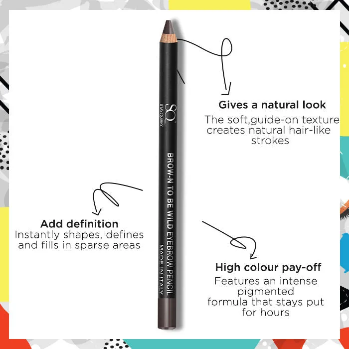 Stay Quirky Eyebrow Pencil|For Fuller Brows| Smudge Free - Brow-n To Be Wild Fierce Brown 2 (1.2g)