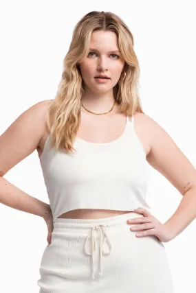 The Foundation Cami: Bralette - Slim Rib Cupro - Salt