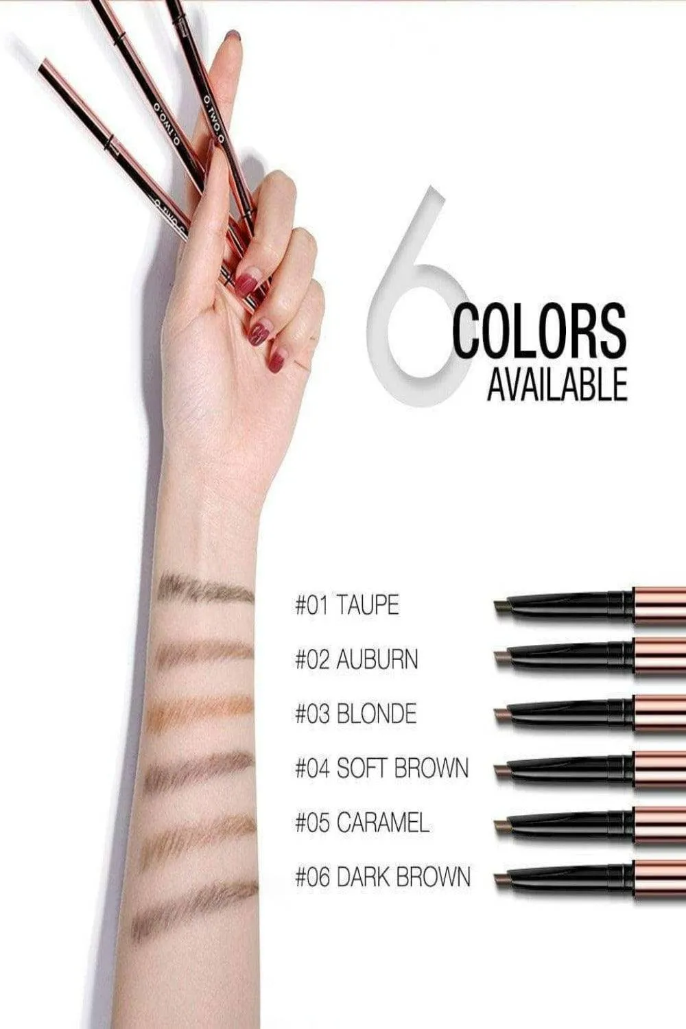 Ultra-fine Triangle Eyebrow Pencil Brow Definer - 6 Colors